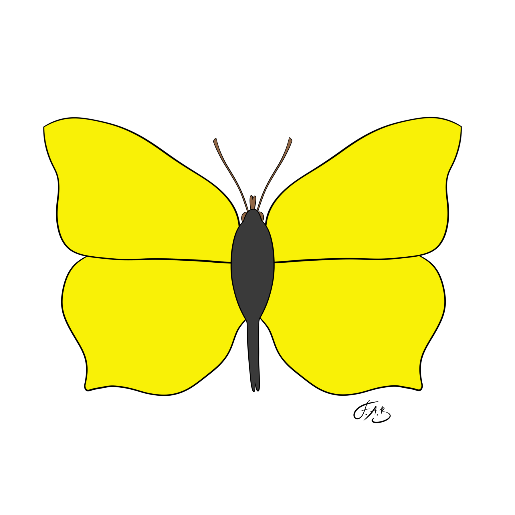 Common Brimstone Butterfly — version 3