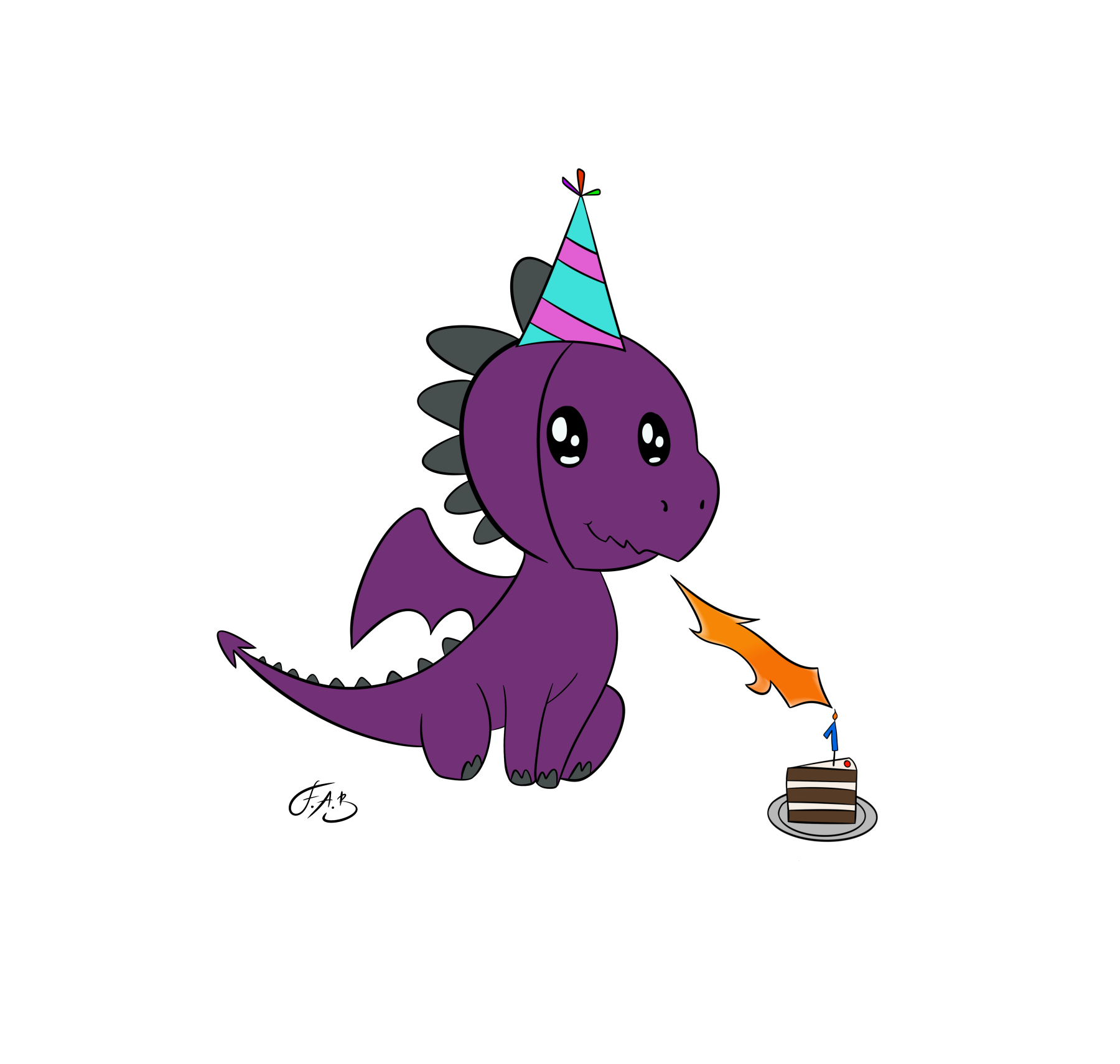 Birthday Dragon Gloria — version 3