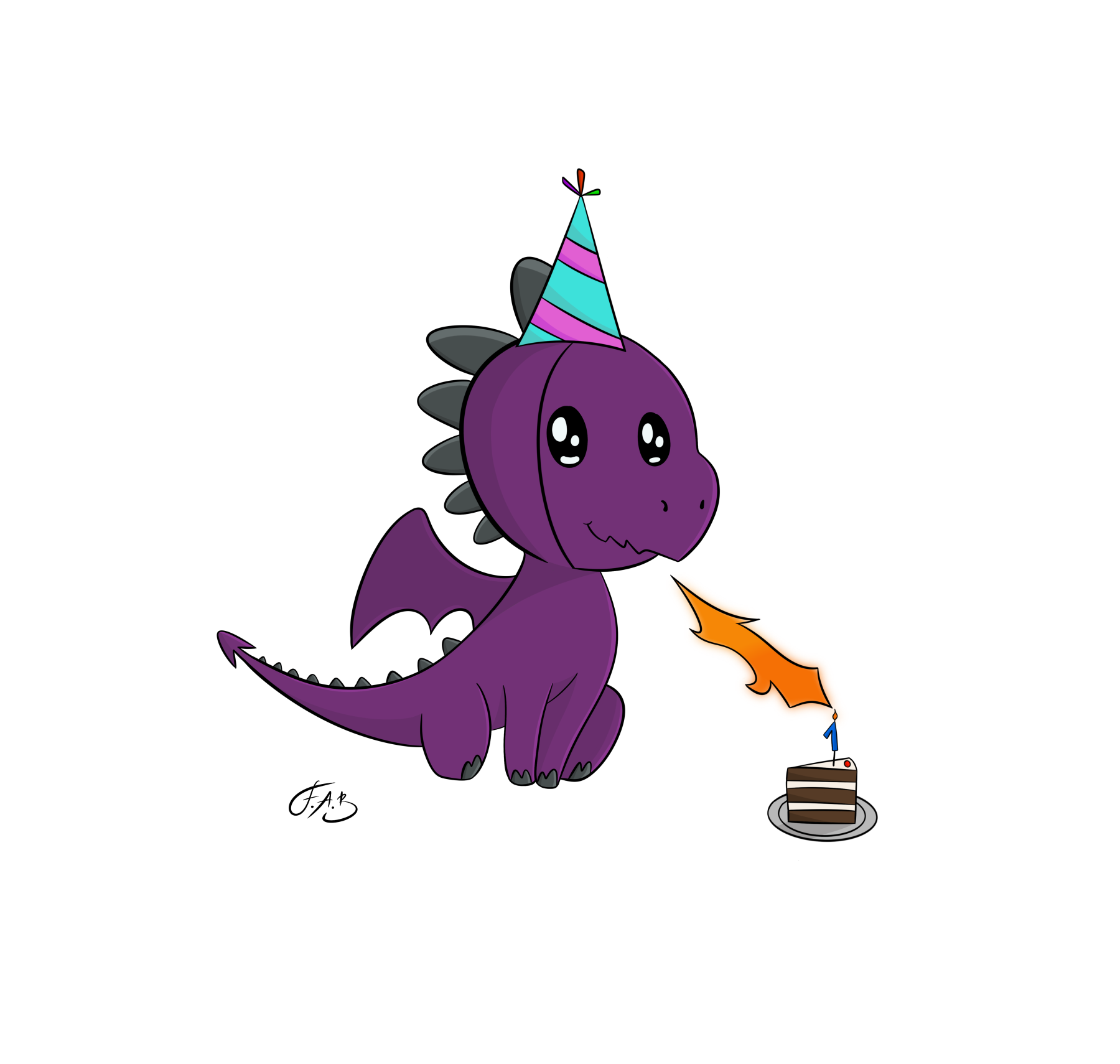 Birthday Dragon Gloria — version 4