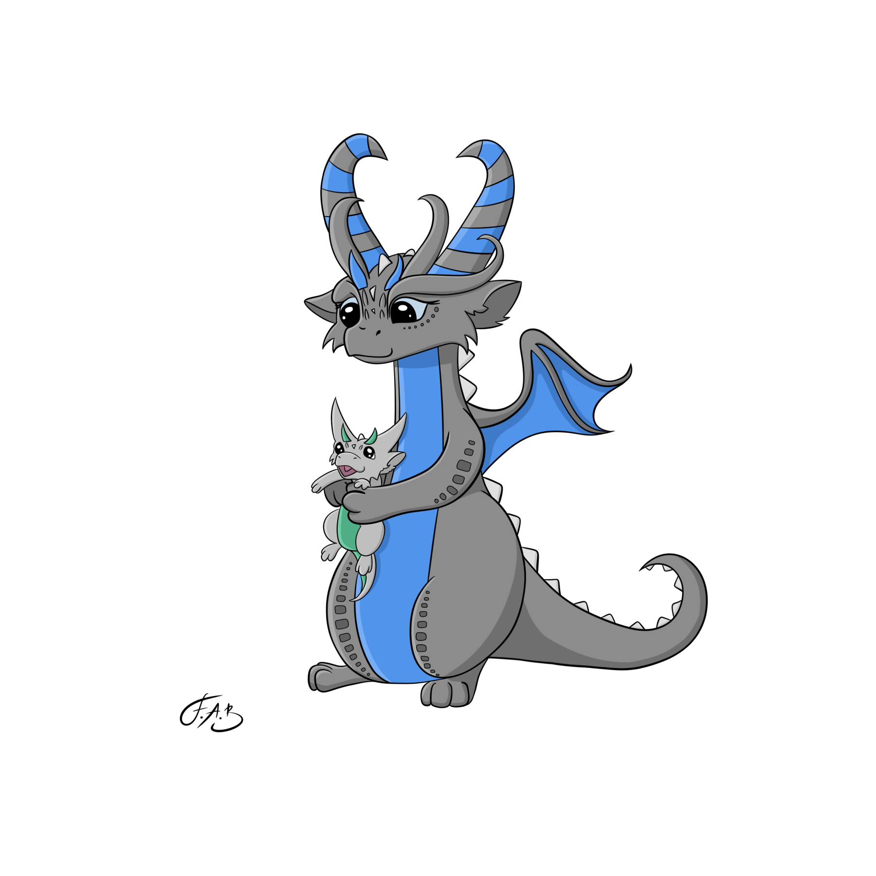 Dragon Mum and Baby — version 4