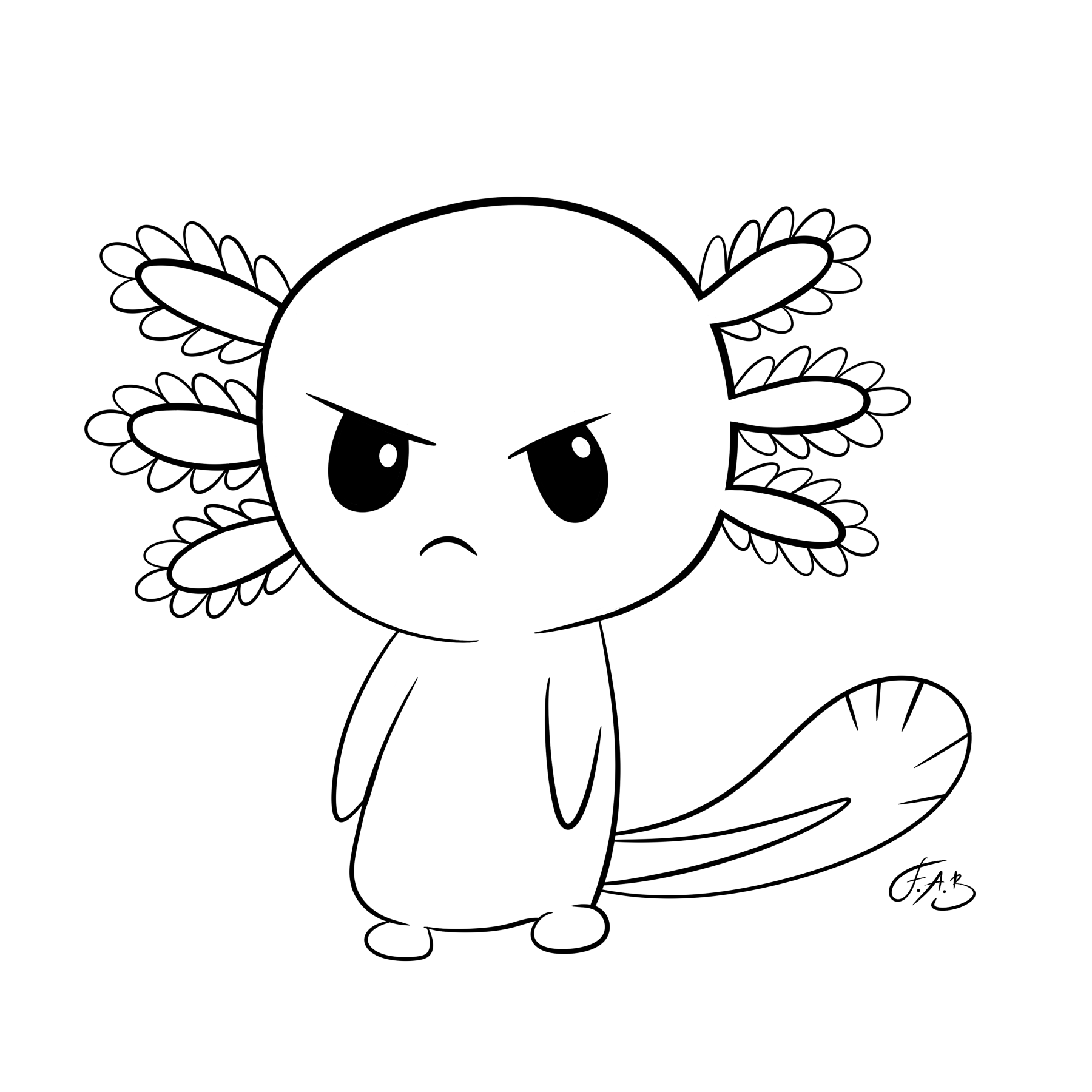 Grumpy Axolotl — version 2