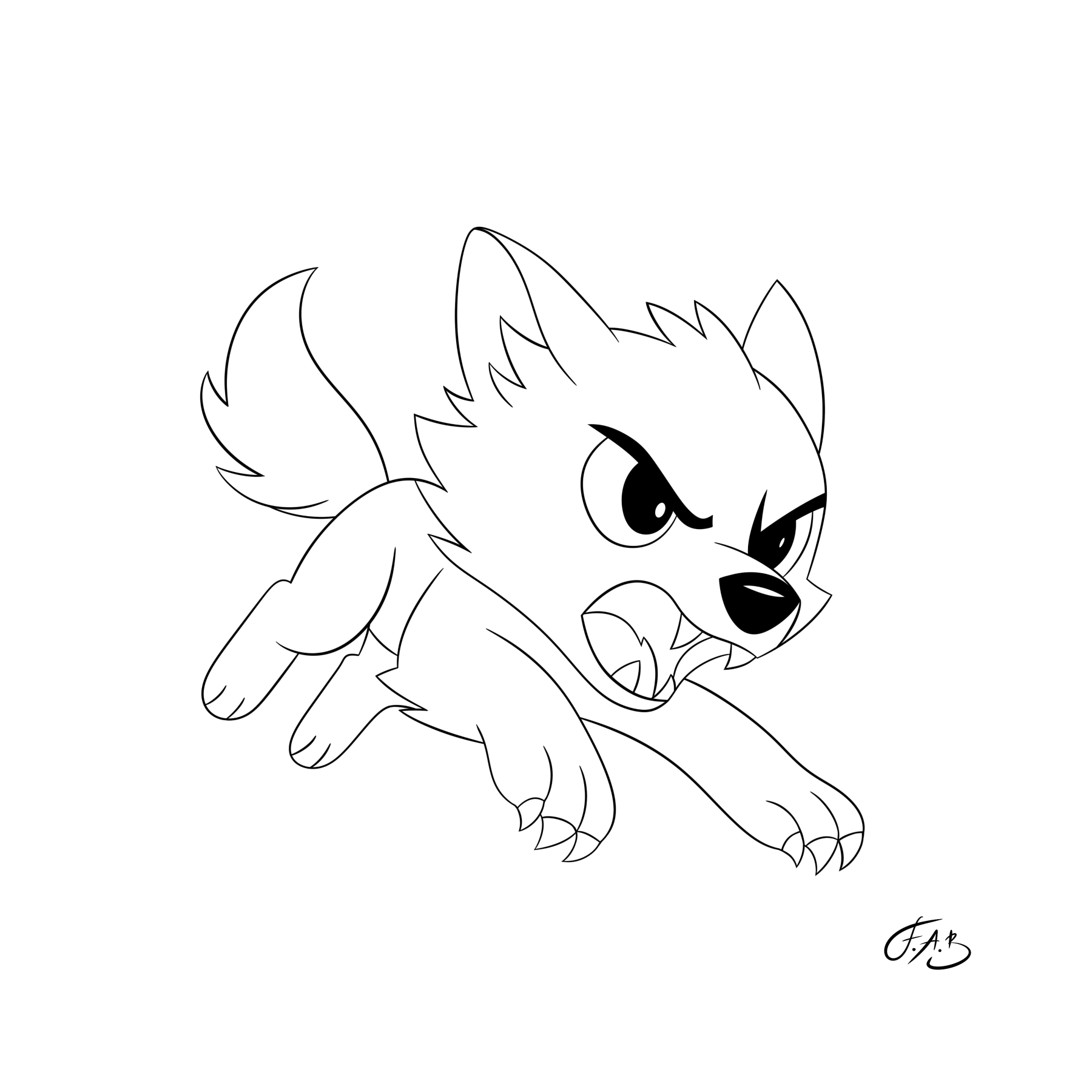 Moonshadow Wolf — version 2