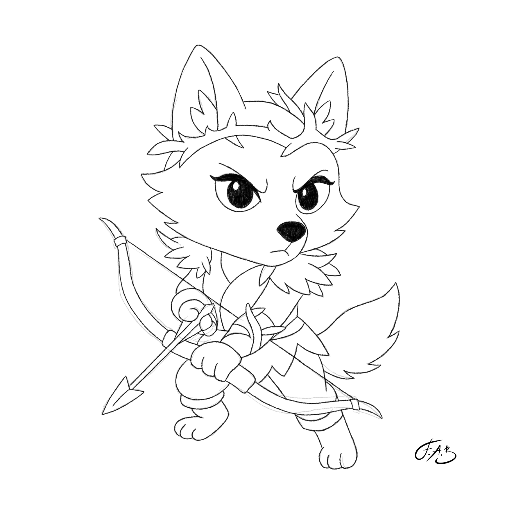Bramblehowl Huntress — version 1