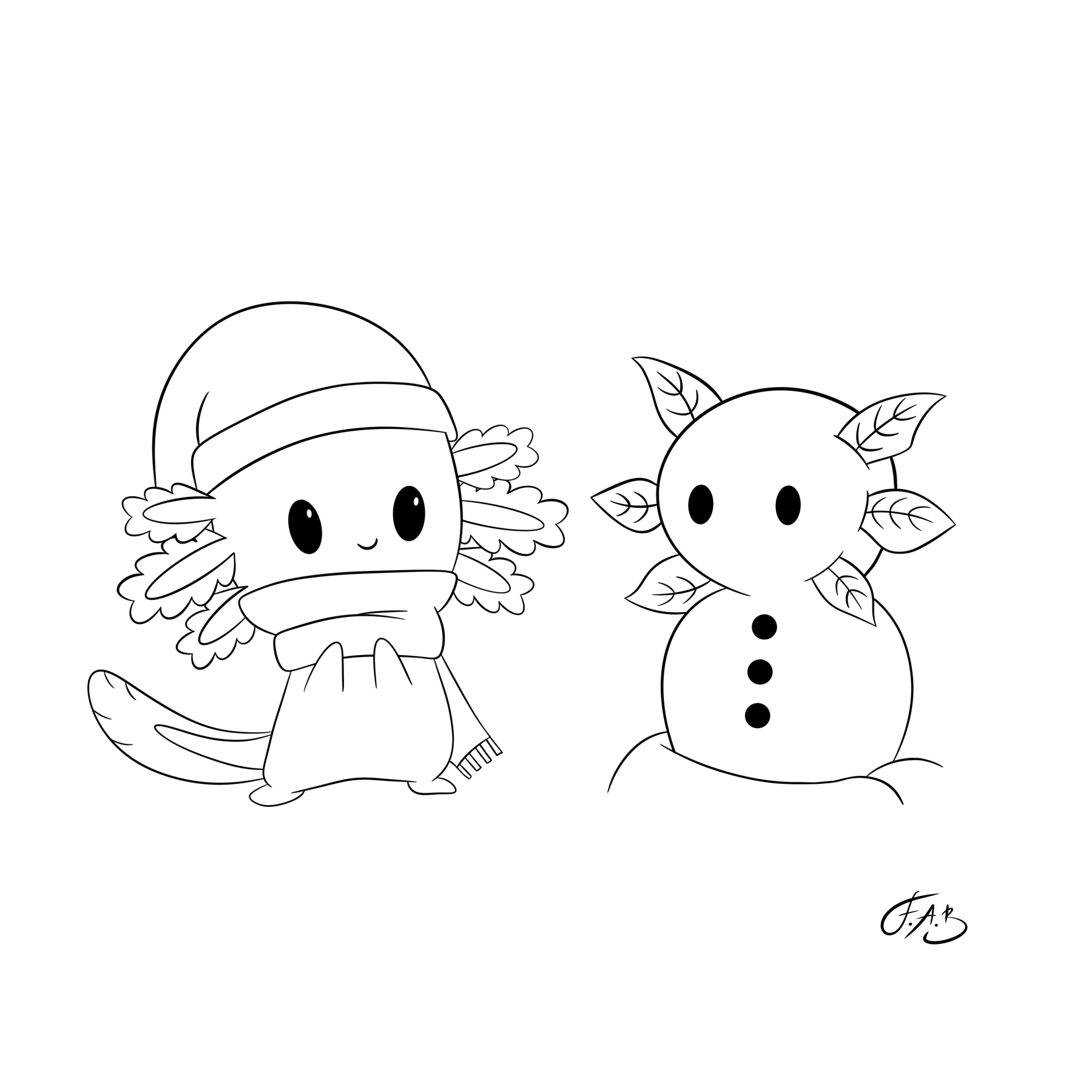 Axolotl and Snow-o-Lotl — version 2