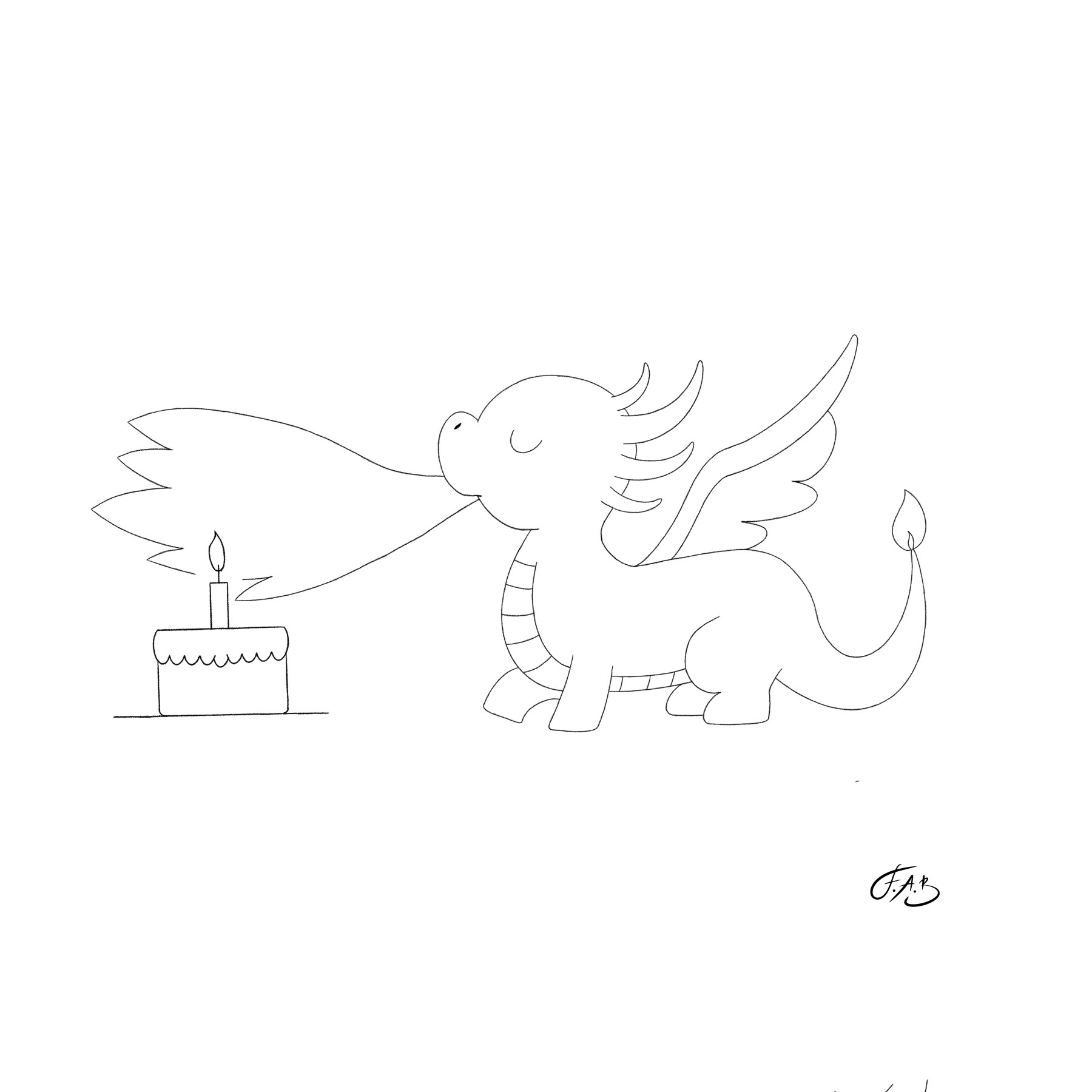 Birthday Dragon Marianna — version 1