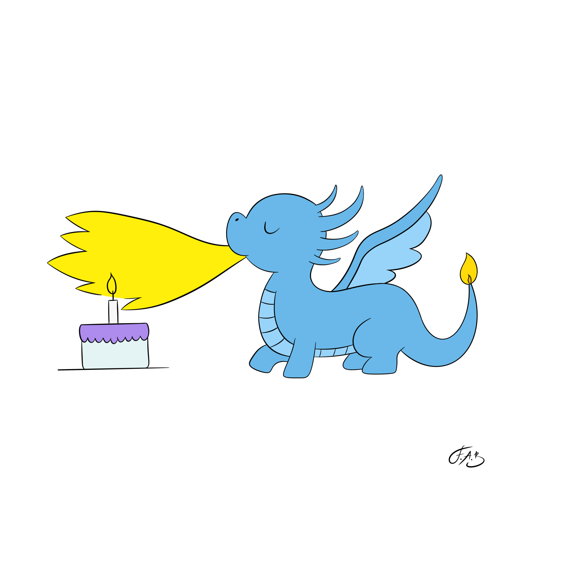 Birthday Dragon Marianna — version 3