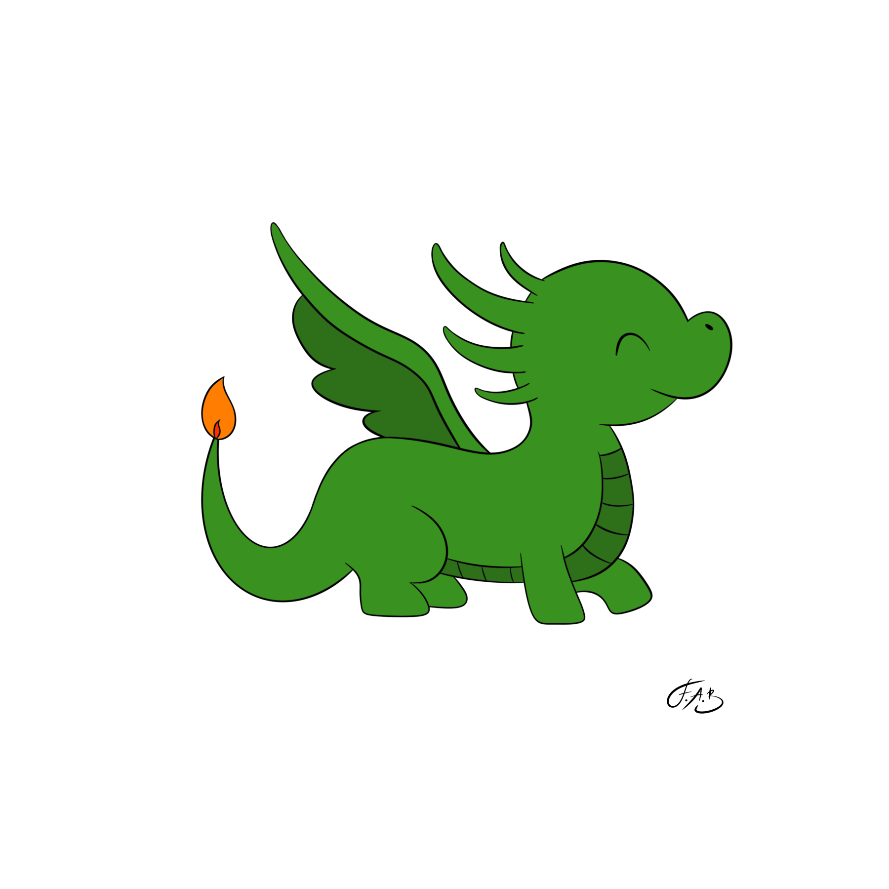 Green Emberflame Dragon — version 3