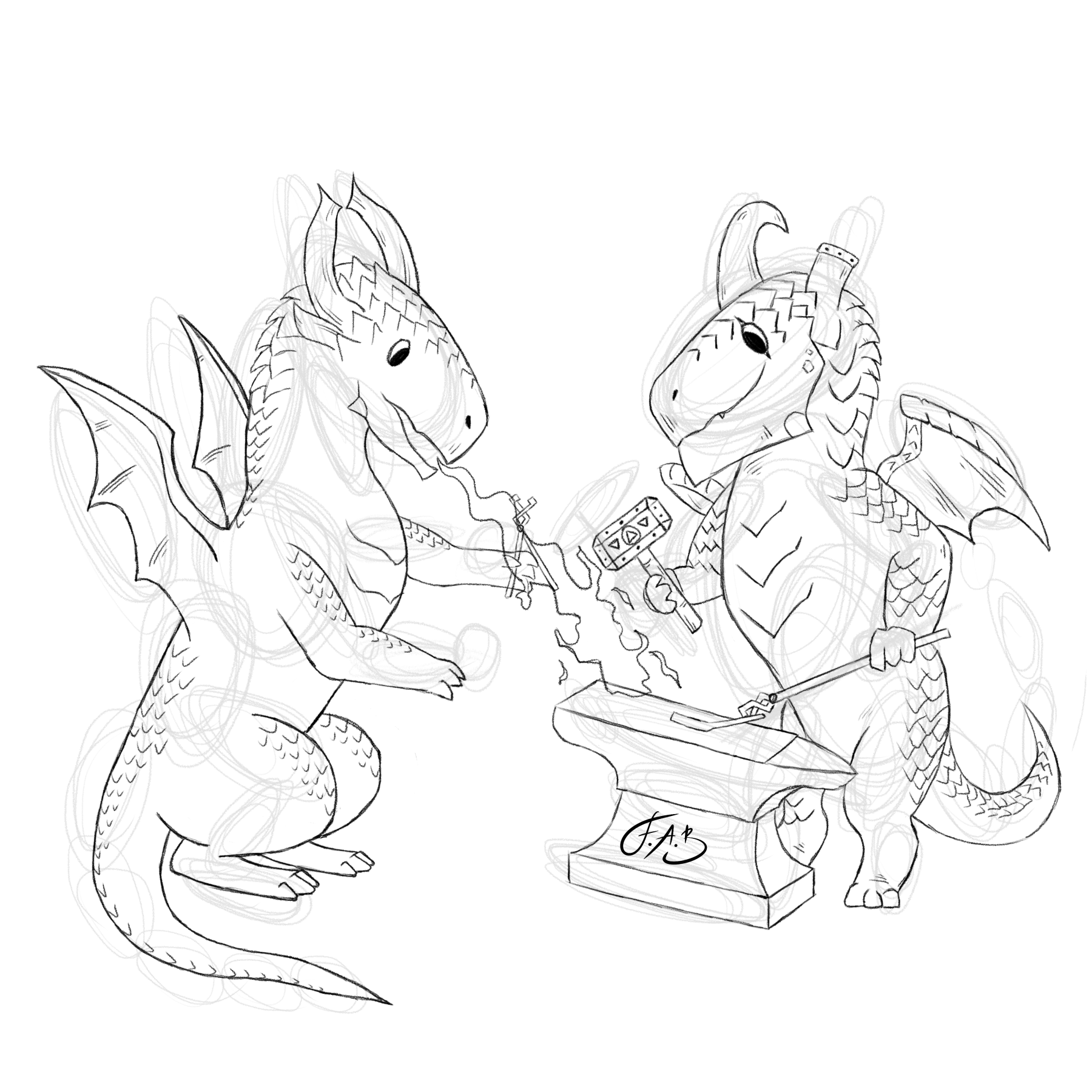 Dragon Smith and Assistant — version 1