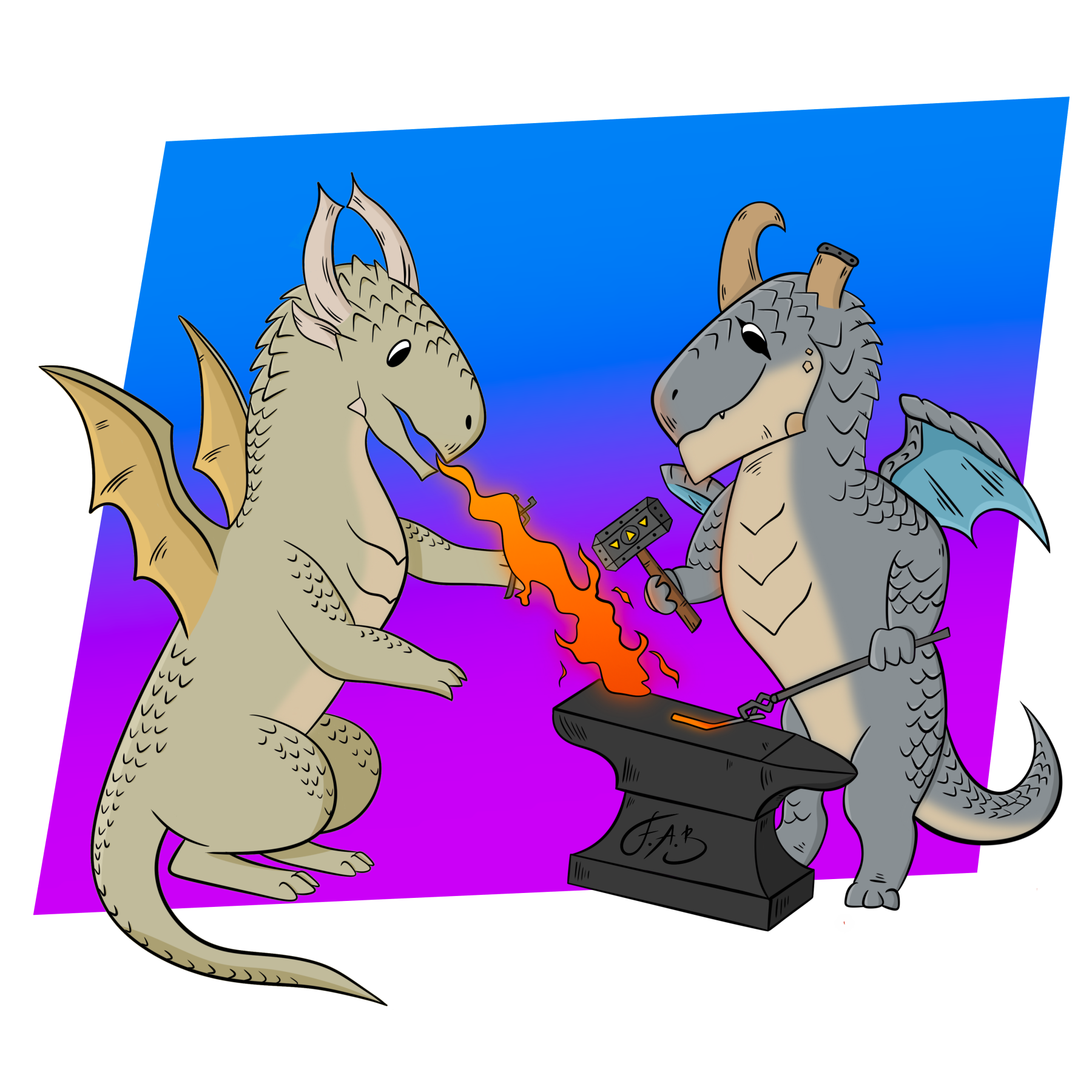Dragon Smith and Assistant