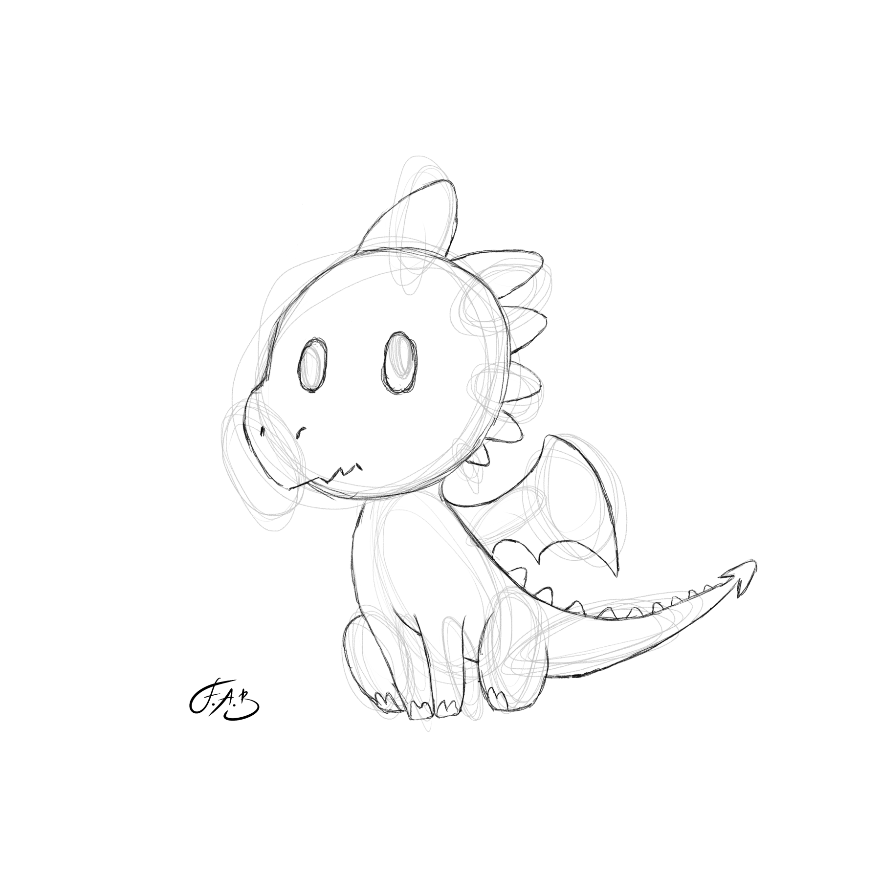 Green Baby Dragon — version 1