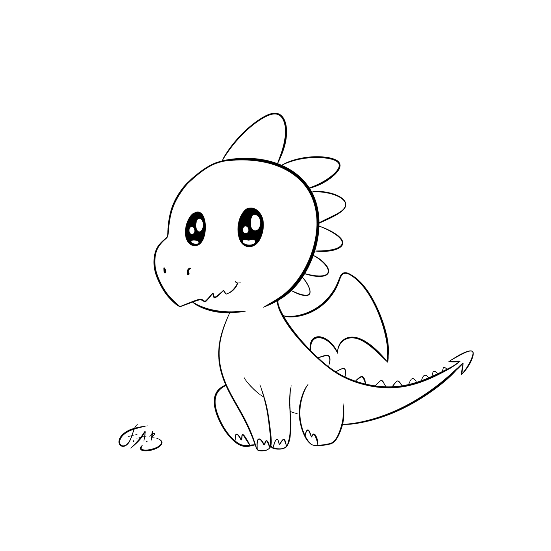 Green Baby Dragon — version 2