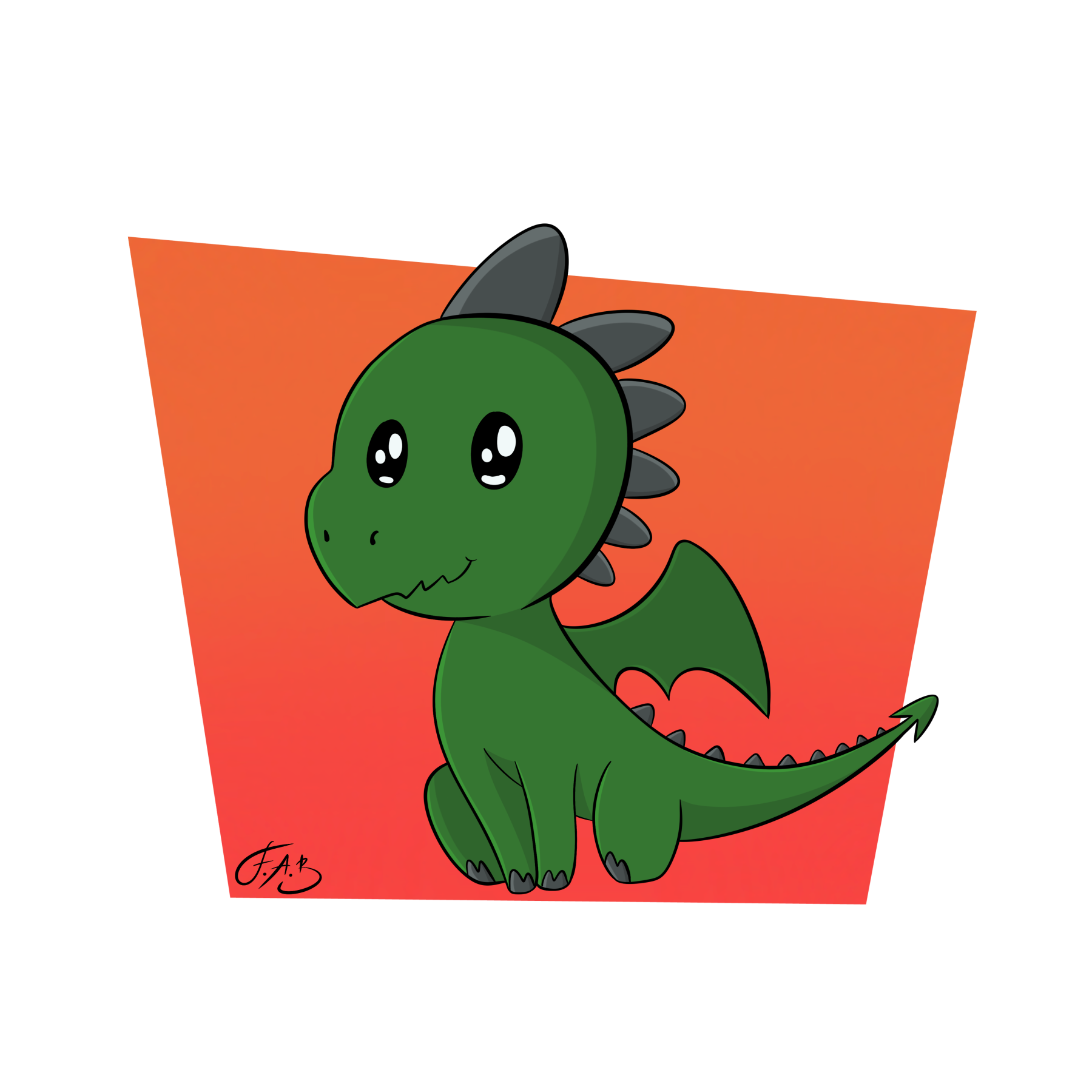 Green Baby Dragon