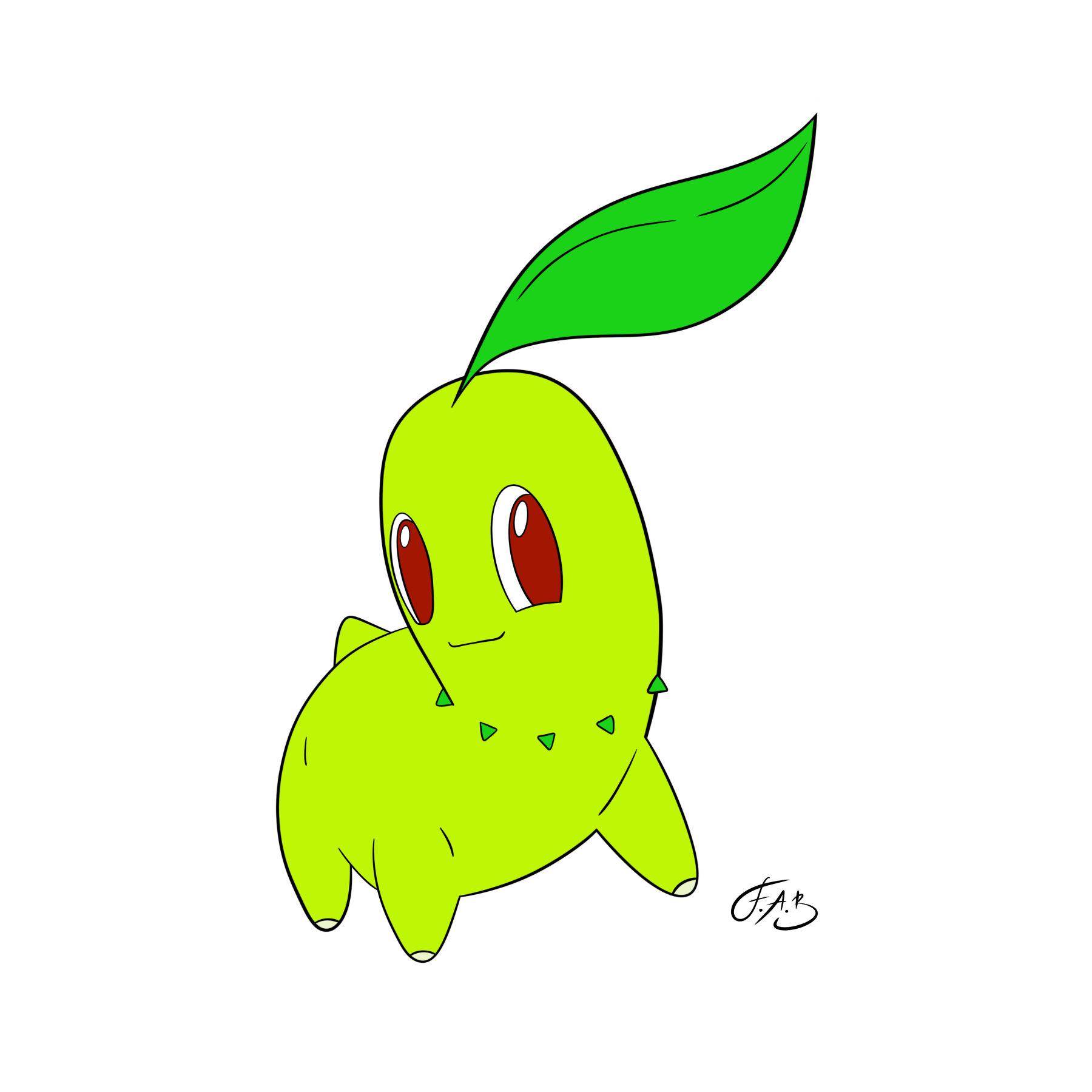 #0152 Chikorita — version 3